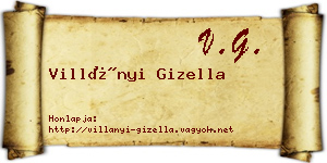 Villányi Gizella névjegykártya